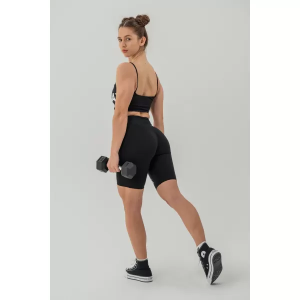  SNATCHED 614 BLACK Къси панталони Nebbia с висока талия 9 инча 