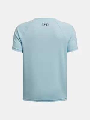 Момчешка тениска UNDER ARMOUR TECH SPLIT WORDMARK SS 1383010-494 СИНЬО