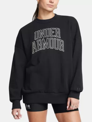 Дамски суичър UNDER ARMOUR ICON HWT TERRY OS CREW 1386493-001 ЧЕРЕН