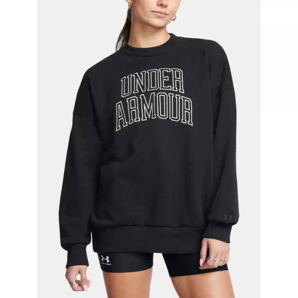 Дамски суичър UNDER ARMOUR ICON HWT TERRY OS CREW 1386493-001 ЧЕРЕН 