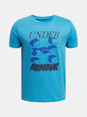 Момчешка тениска UNDER ARMOUR B SPLIT BIG LOGO SS 1390003-452 СИНЬО