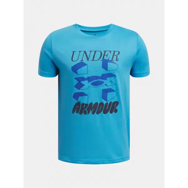  Момчешка тениска UNDER ARMOUR B SPLIT BIG LOGO SS 1390003-452 СИНЬО 