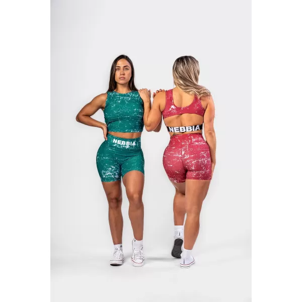  HAMMIES 615 GREEN Къси панталони Nebbia с висока талия 5 инча 