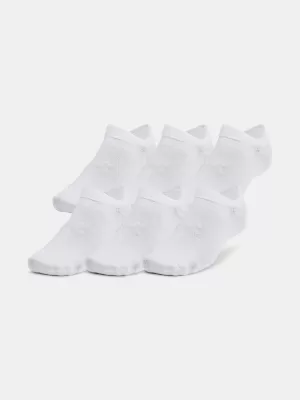 Чорапи UNDER ARMOUR ESSENTIAL NO SHOW (6 PÁRŮ) 1382611-100 БЯЛО