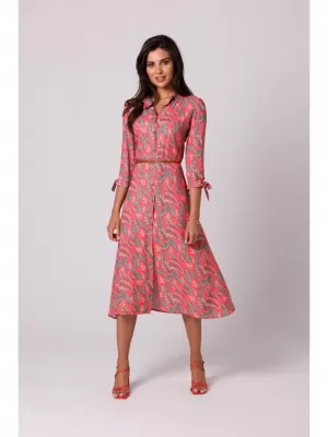 Рокля BEWEAR B259 РОЗОВО