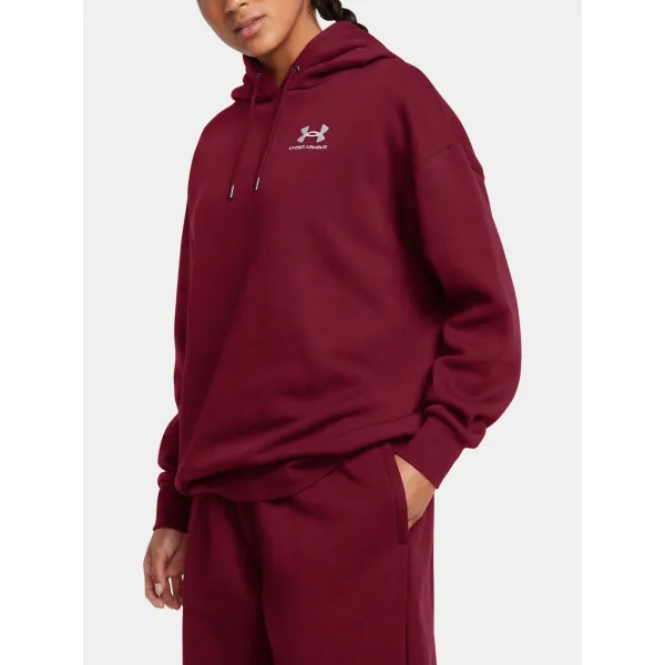  Дамски суичър UNDER ARMOUR ICON FLEECE OS HOODIE 1379495-625 ЧЕРВЕНО 