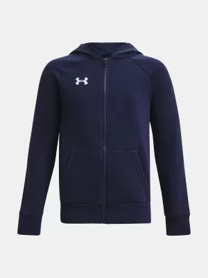 Суичър за момче UNDER ARMOUR RIVAL FLEECE FZ HOODIE 1379794-410 СИНЬО