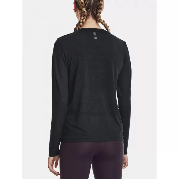  Дамска тениска UNDER ARMOUR SEAMLESS STRIDE LS 1375699-001 ЧЕРЕН 