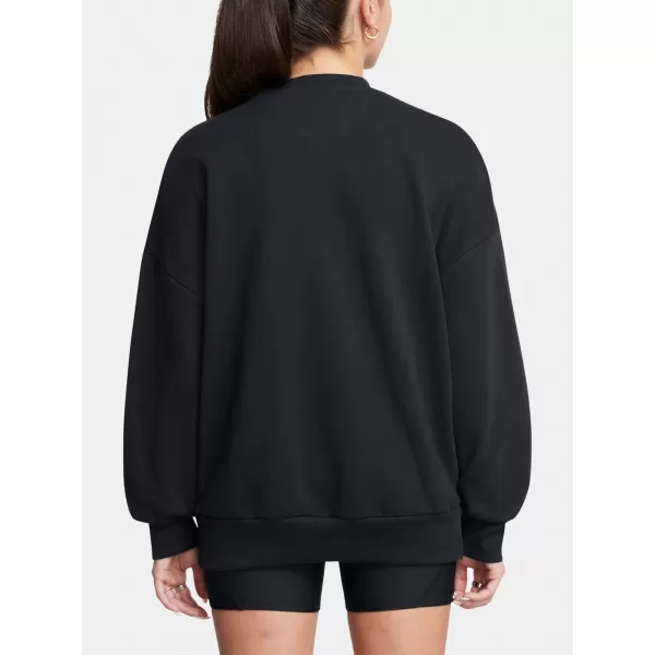  Дамски суичър UNDER ARMOUR ICON HWT TERRY OS CREW 1386493-001 ЧЕРЕН 