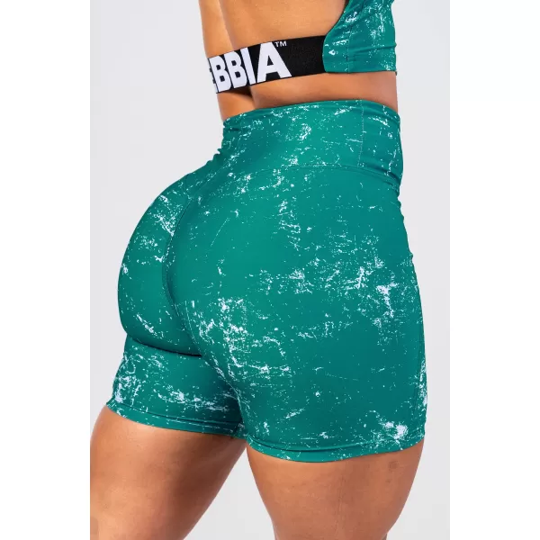  HAMMIES 615 GREEN Къси панталони Nebbia с висока талия 5 инча 
