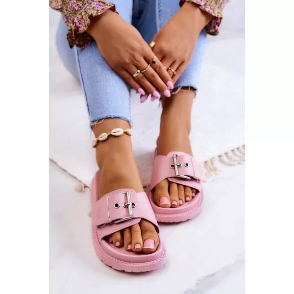  Модни дамски чехли BIG STAR JJ274A308 PINK Big Star Shoes 