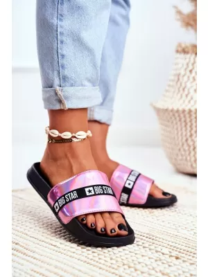 Модни дамски чехли BIG STAR GG274008 PINK Big Star Shoes