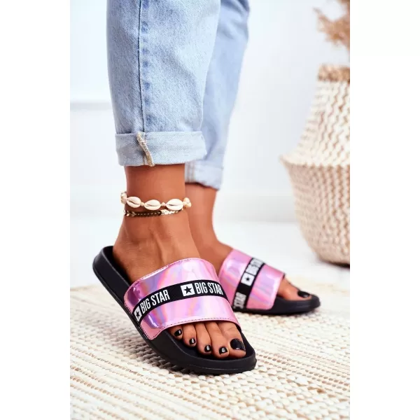  Модни дамски чехли BIG STAR GG274008 PINK Big Star Shoes 