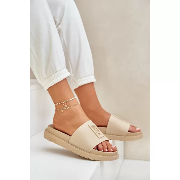  Дамски чехли BIG STAR LL274A210 BEIGE Big Star Shoes 