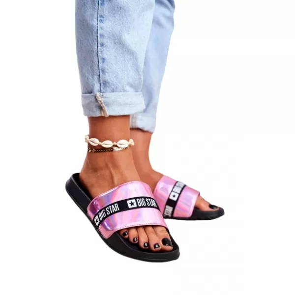  Модни дамски чехли BIG STAR GG274008 PINK Big Star Shoes 