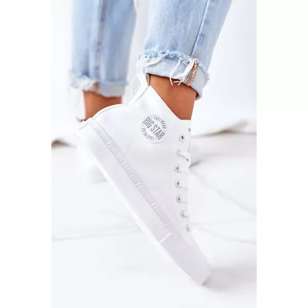  Дамски кожени боти BIG STAR GG274016 WHITE Big Star Shoes 