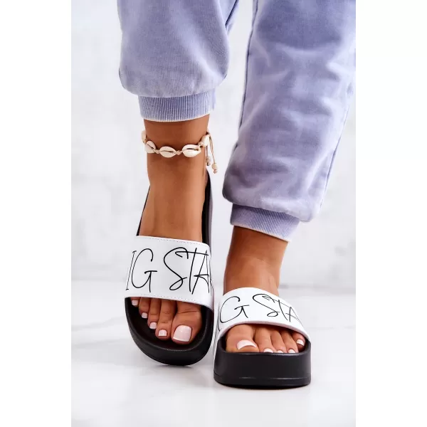  Модни дамски чехли BIG STAR JJ274A275 WHITE Big Star Shoes 