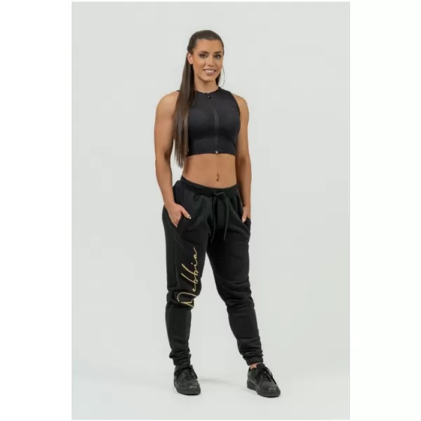  Дамски кроп топ с висока поддръжка INTENSE Mesh 842 BLACK Nebbia 