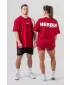 Овърсайз тениска GYM ESSENTIALS 381 ТЪМНО ЧЕРВЕНО Nebbia