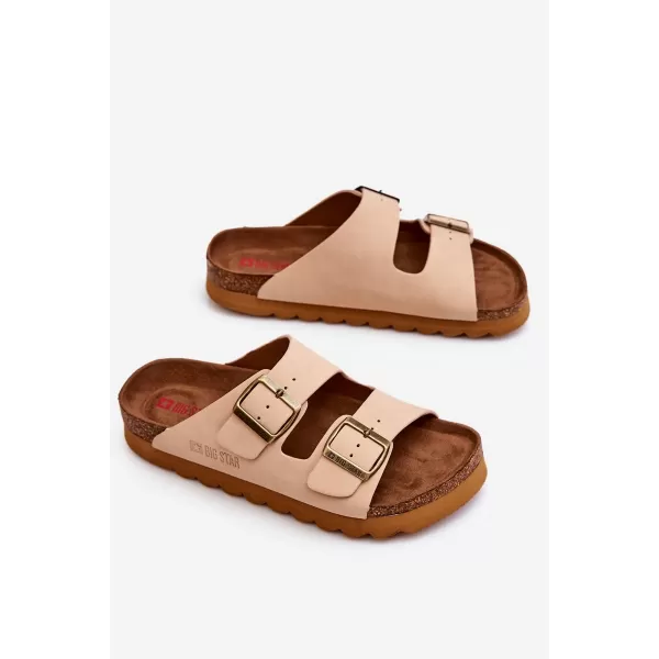  Дамски чехли BIG STAR LL274745 BEIGE Big Star Shoes 