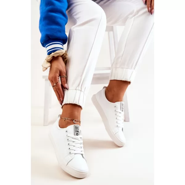  Дамски кожени кецове BIG STAR JJ274311 WHITE Big Star Shoes 