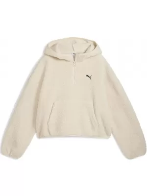 Дамска суитчър PUMA WARDROBE ESS OVERSIZED POLAR FLEECE HOODIE 632048-87 БЯЛ