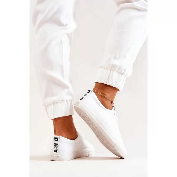  Дамски кожени кецове BIG STAR JJ274311 WHITE Big Star Shoes 