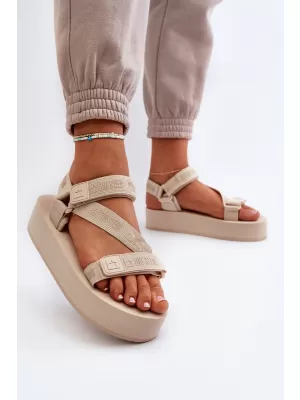 Дамски сандали BIG STAR NN274A528 BEIGE Big Star Shoes