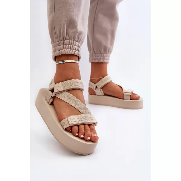  Дамски сандали BIG STAR NN274A528 BEIGE Big Star Shoes 