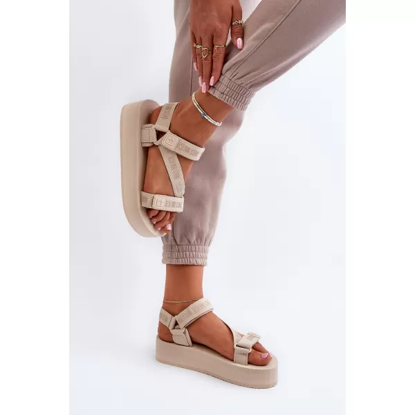  Дамски сандали BIG STAR NN274A528 BEIGE Big Star Shoes 