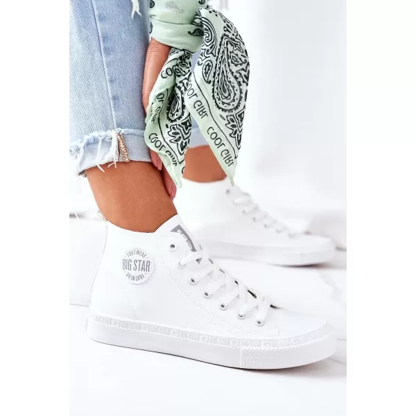  Дамски кожени боти BIG STAR GG274016 WHITE Big Star Shoes 