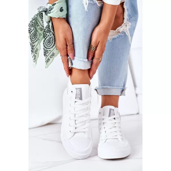  Дамски кожени боти BIG STAR GG274016 WHITE Big Star Shoes 