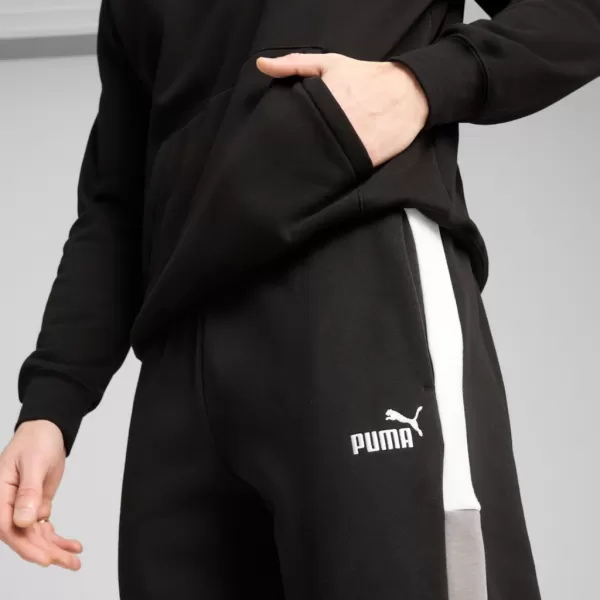  Мъжки спортен панталон PUMA ESS BLOCK SWEATPANTS FL CL 684688-01 ЧЕРЕН 