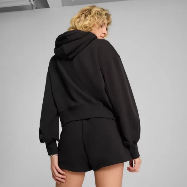  Дамска суитчър PUMA WARDROBE ESS RELAXED CROPPED HOODIE TR 629746-01 ЧЕРНО 