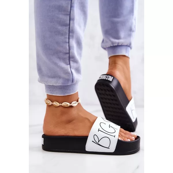  Модни дамски чехли BIG STAR JJ274A275 WHITE Big Star Shoes 