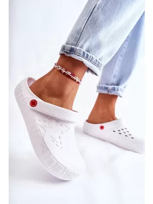 Дамски чехли с приплъзване BIG STAR II275003 WHITE Big Star Shoes