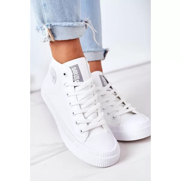  Дамски кожени боти BIG STAR GG274016 WHITE Big Star Shoes 