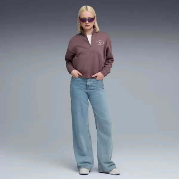  Дамска суитчър PUMA CLASS COMFORT HALF-ZIP SHORT CREW FL 688138-88 ЛИЛАВО 