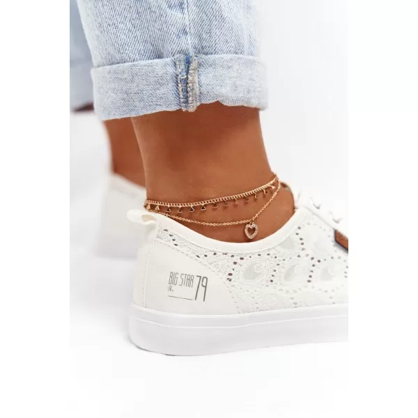  Модни дамски кецове BIG STAR W274925 WHITE Big Star Shoes 