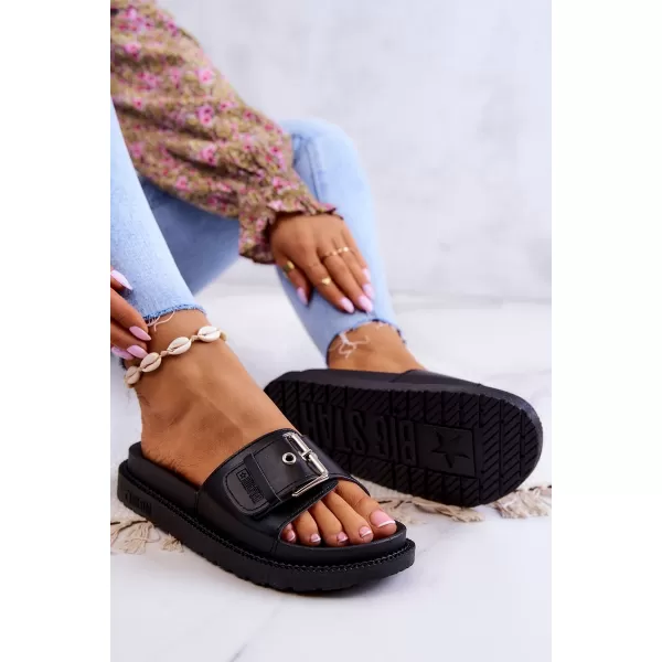  Модни дамски чехли BIG STAR JJ274A307 BLACK Big Star Shoes 