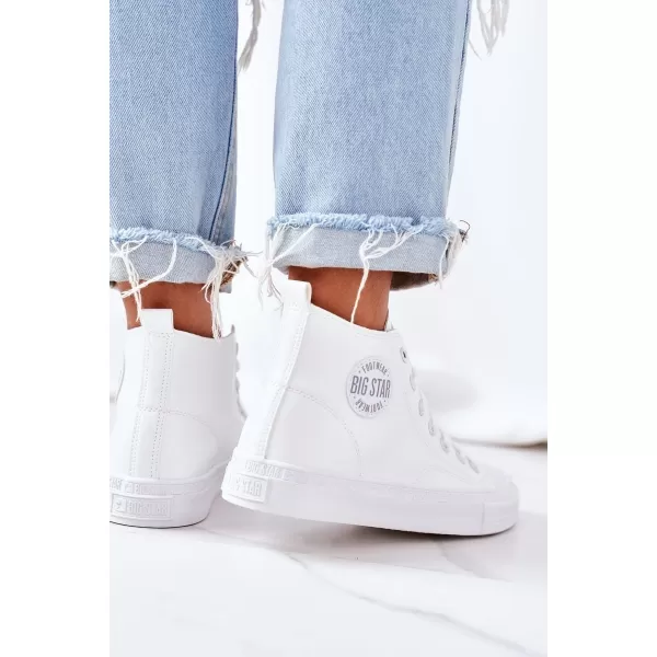  Дамски кожени боти BIG STAR GG274016 WHITE Big Star Shoes 