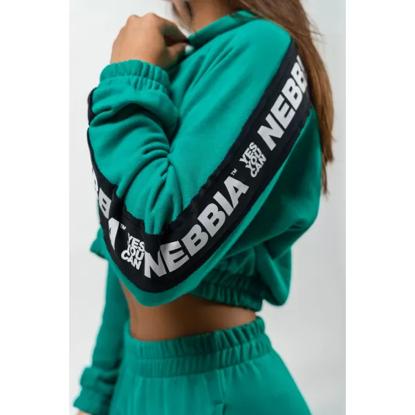  Кроп суичър ICONIC 254 GREEN Nebbia 