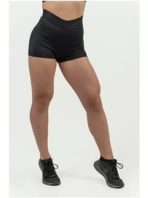 Дамски компресионни шорти с висока талия INTENSE Leg Day 832 BLACK Nebbia