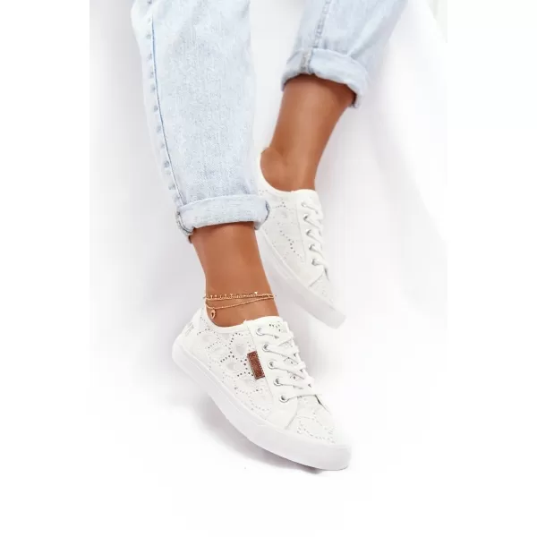  Модни дамски кецове BIG STAR W274925 WHITE Big Star Shoes 