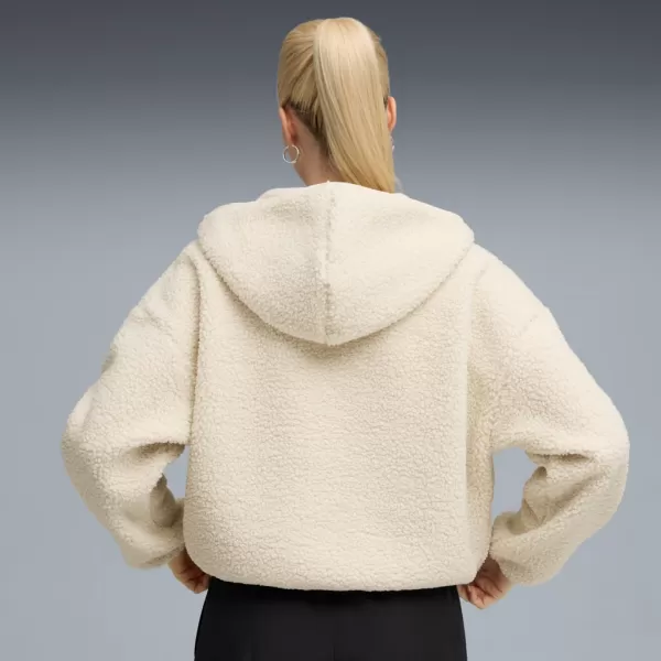  Дамска суитчър PUMA WARDROBE ESS OVERSIZED POLAR FLEECE HOODIE 632048-87 БЯЛ 
