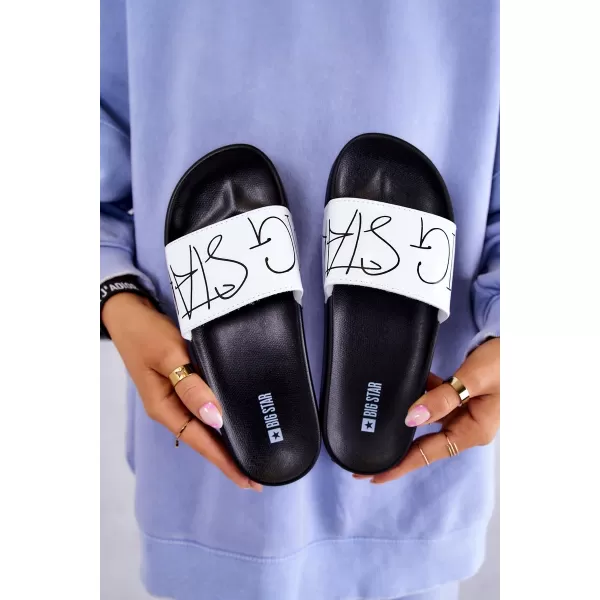  Модни дамски чехли BIG STAR JJ274A275 WHITE Big Star Shoes 