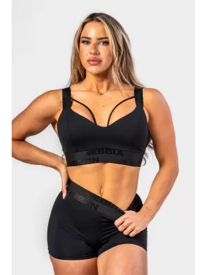 Дамски спортен сутиен с подсилване INTENSE Iconic 844 BLACK Nebbia