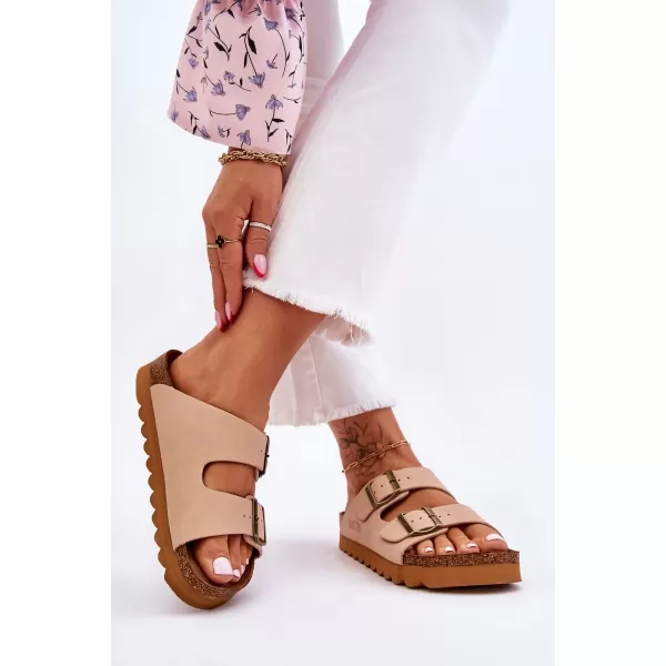  Дамски чехли BIG STAR LL274745 BEIGE Big Star Shoes 