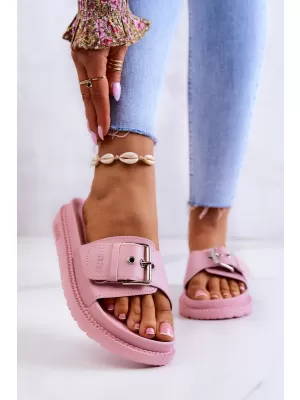 Модни дамски чехли BIG STAR JJ274A308 PINK Big Star Shoes