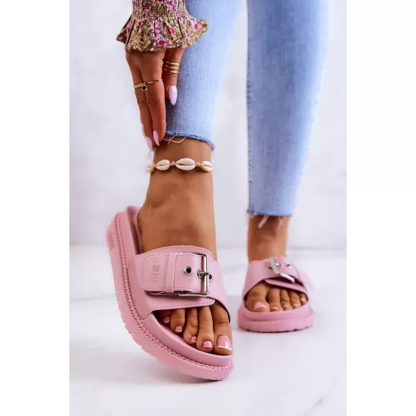  Модни дамски чехли BIG STAR JJ274A308 PINK Big Star Shoes 